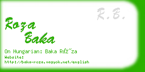 roza baka business card